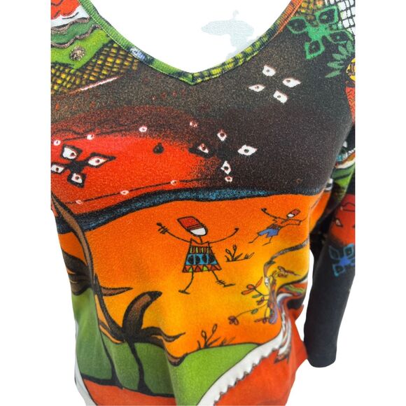 Chico’s cotton embroidering top details - Picture 9 of 11